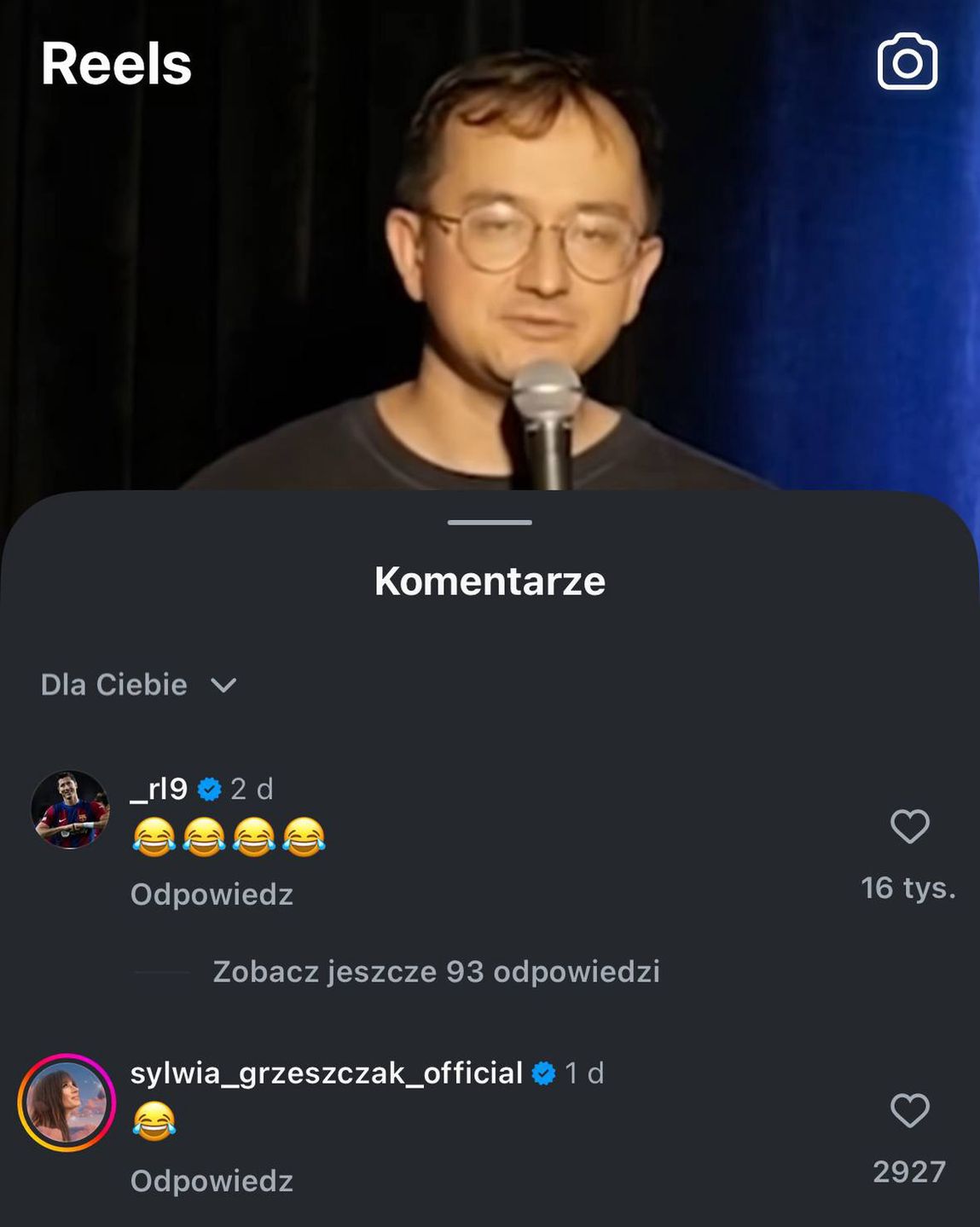 Lewandowski i Grzeszczak rozbawieni skeczem