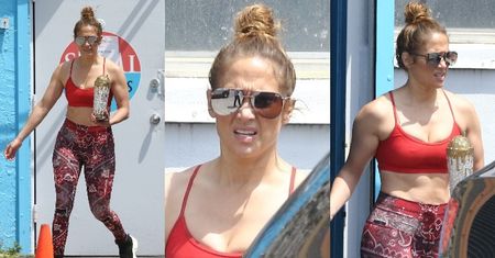 Zdegustowana Jennifer Lopez ćwiczy na siłowni, którą specjalnie dla niej otworzono mimo kwarantanny (ZDJĘCIA)