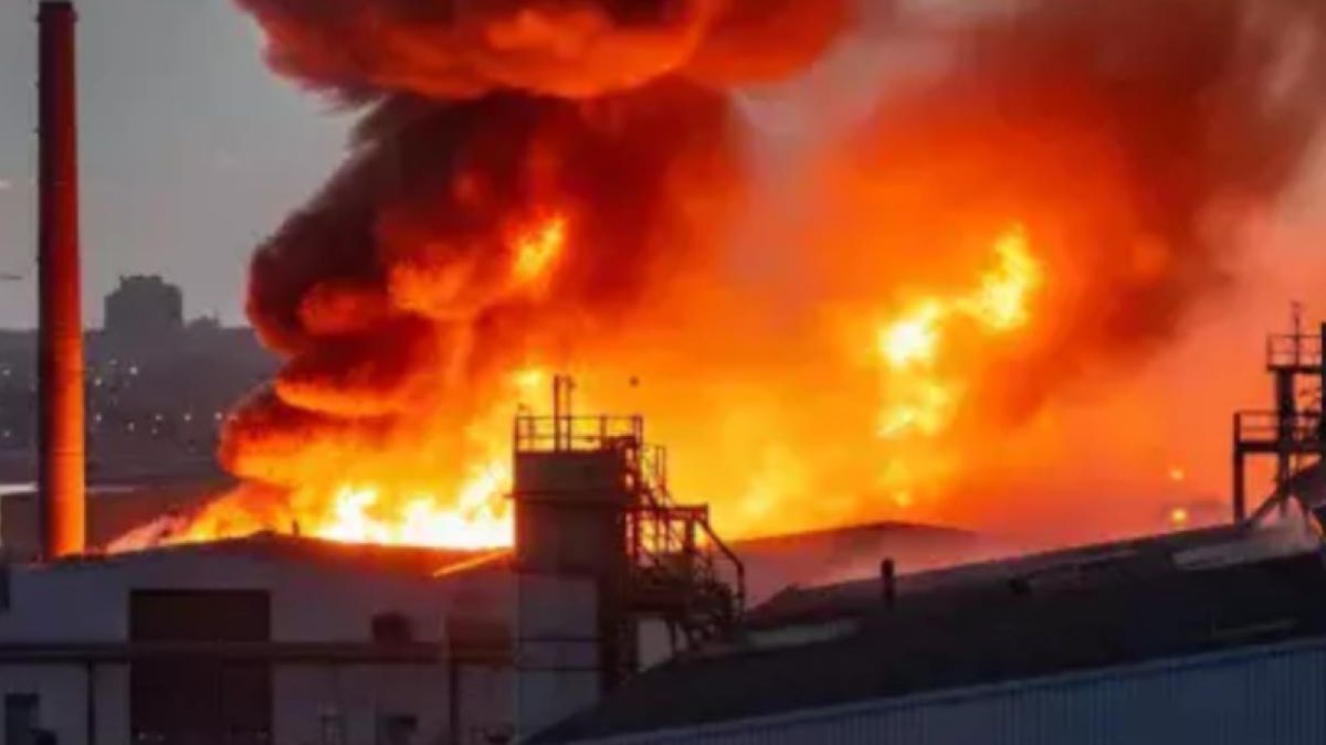 Pożar zakładu w Szczecinie
