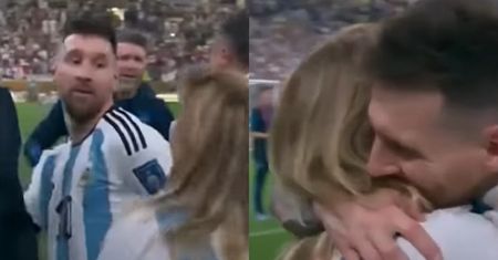 Wiadomo, kim była kobieta, którą tak mocno ściskał Messi na boisku