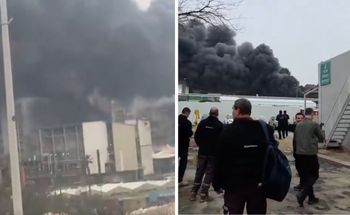 Rakiety spadły na fabrykę w Izraelu. Na nagraniach widać ogromny pożar