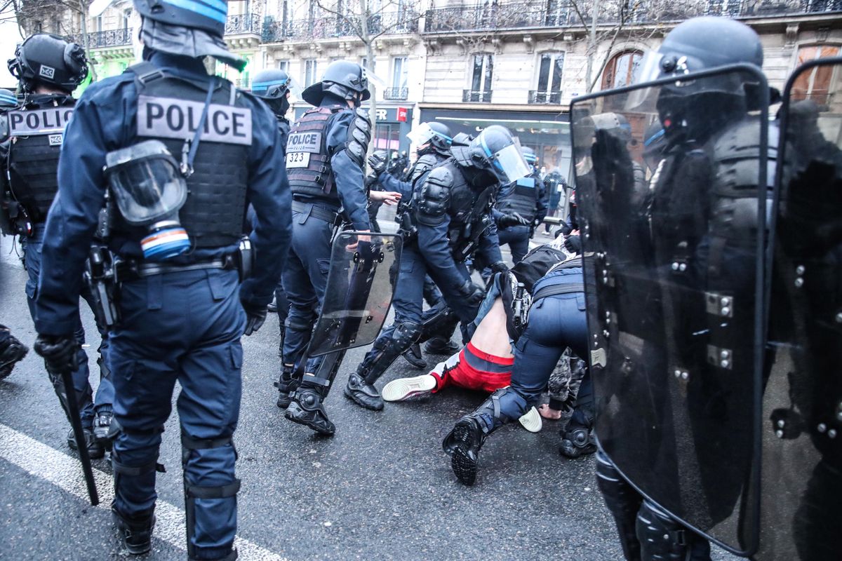 Francja. Protest na ulicach Paryża