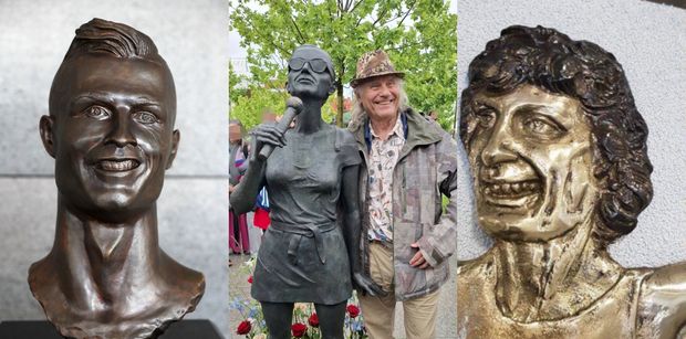 Brzydkie i niepodobne do nikogo pomniki gwiazd: Kora, Irena Szewińska, Cristiano Ronaldo i inni (ZDJĘCIA)
