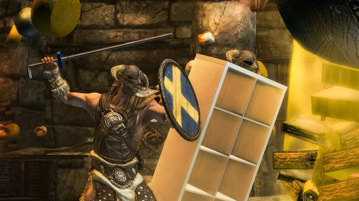 Regał KALLAX może stać się naszym towarzyszem w grze Skyrim