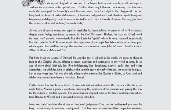 Dole Sunshine i Grey London piszą list do papieża, aby zapobiec „poważnej katastrofie PR”