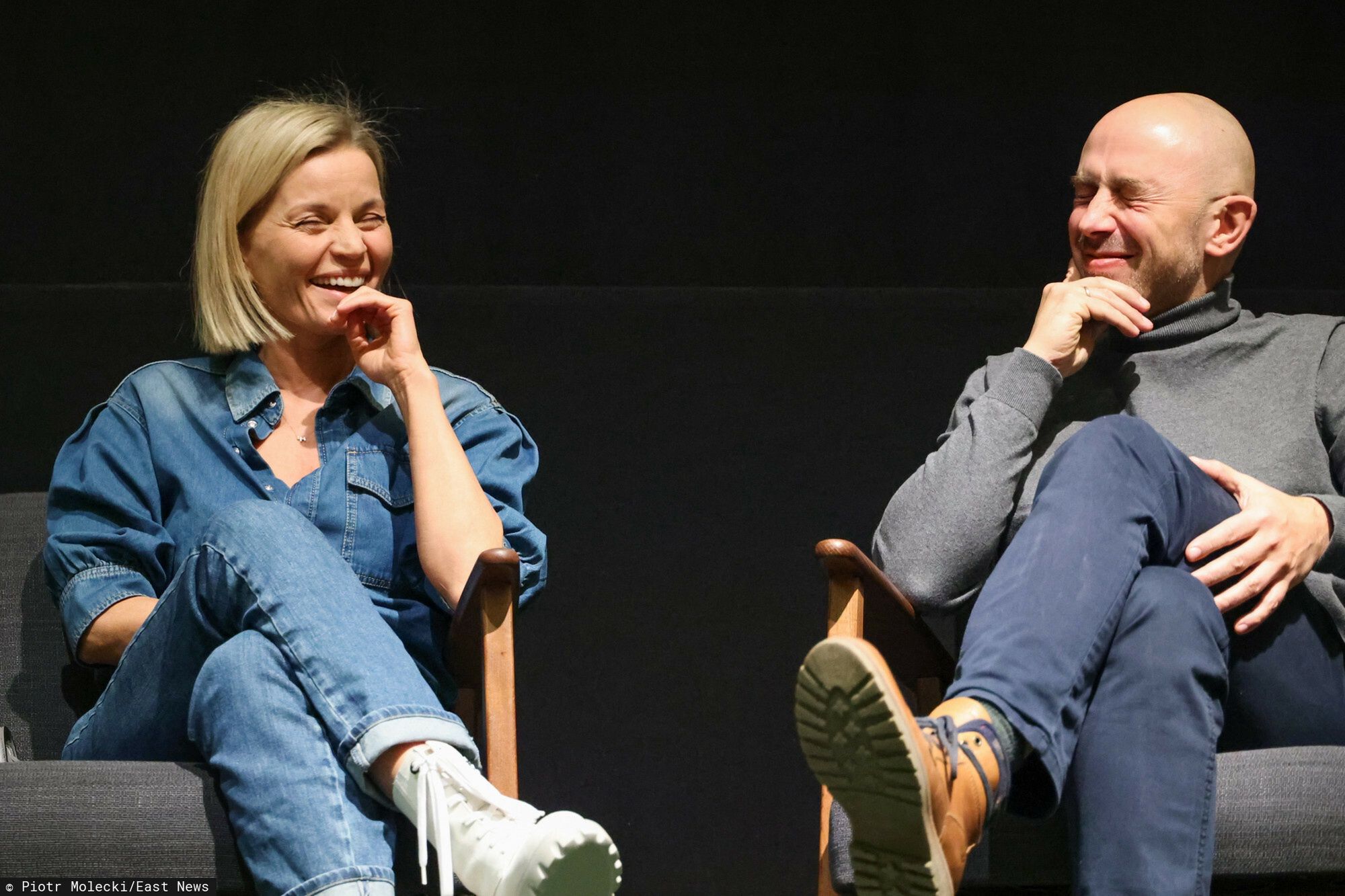 Małgorzata Foremniak prezentuje promienny wygląd na przeglądzie filmu do Orłów 2022