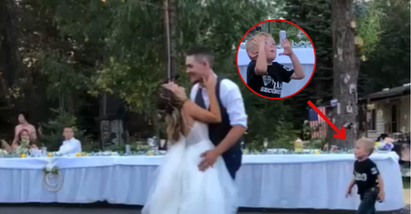 Syn popsuł im najważniejszą chwilę. Filmik młodej pary bije rekordy popularności