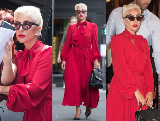 Dystyngowana Lady Gaga i jej sterczące sutki przemierzają Paryż