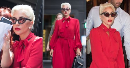 Dystyngowana Lady Gaga i jej sterczące sutki przemierzają Paryż