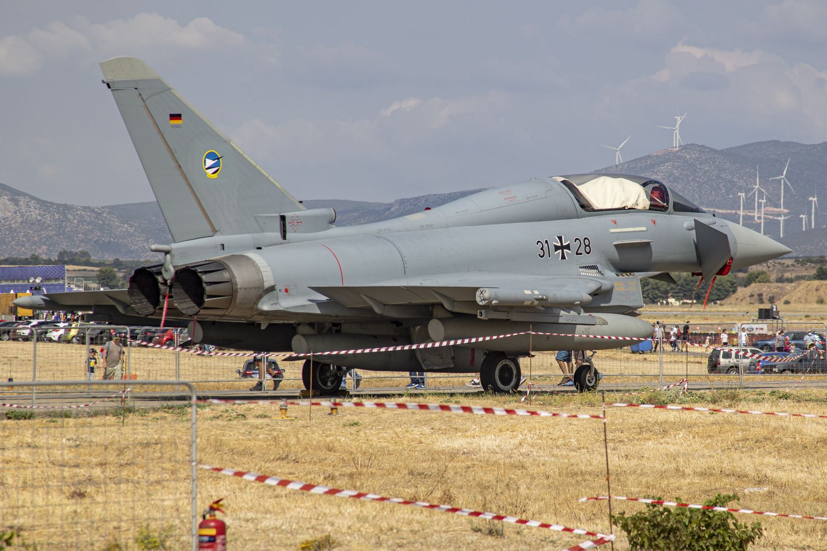 Niemiecki Eurofighter Typhoon podczas pokazów Athens Flying Week 2021 NurPhoto via Getty Images)