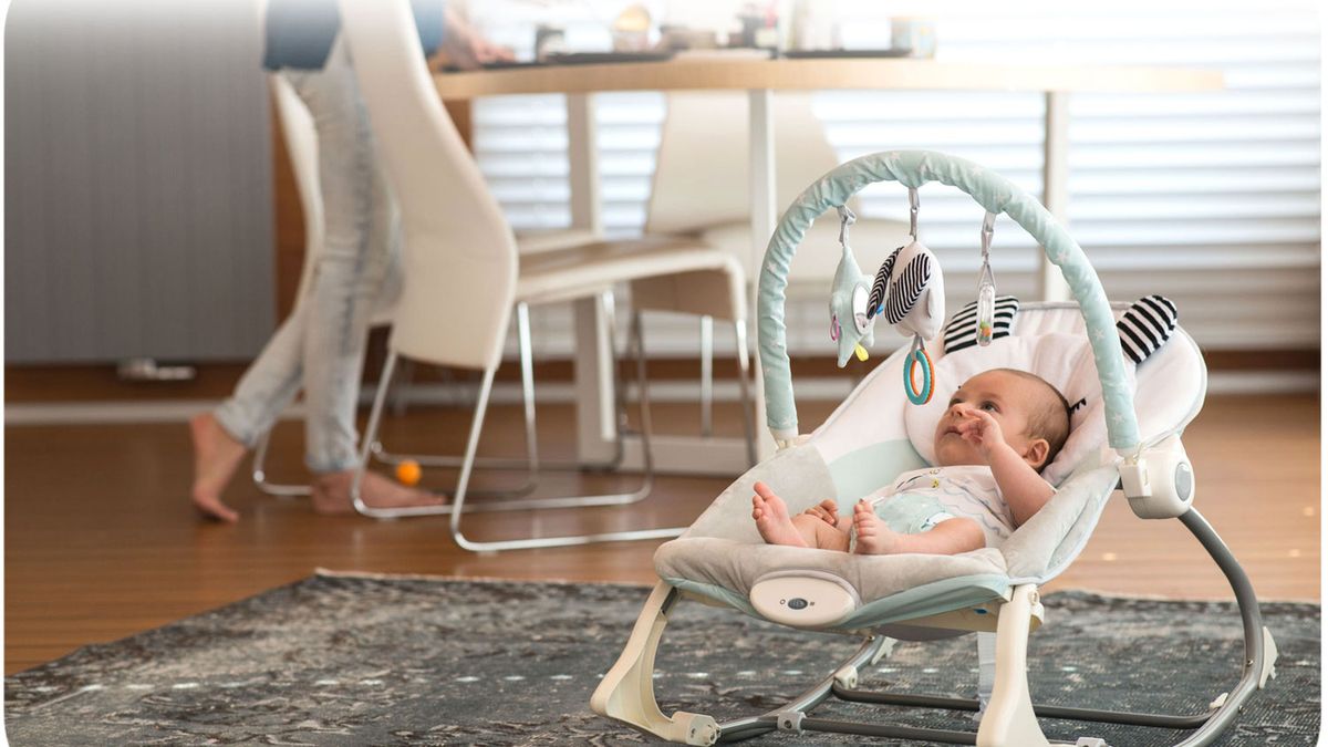 Leżaczek bujaczek - dla dziecka i rodzica