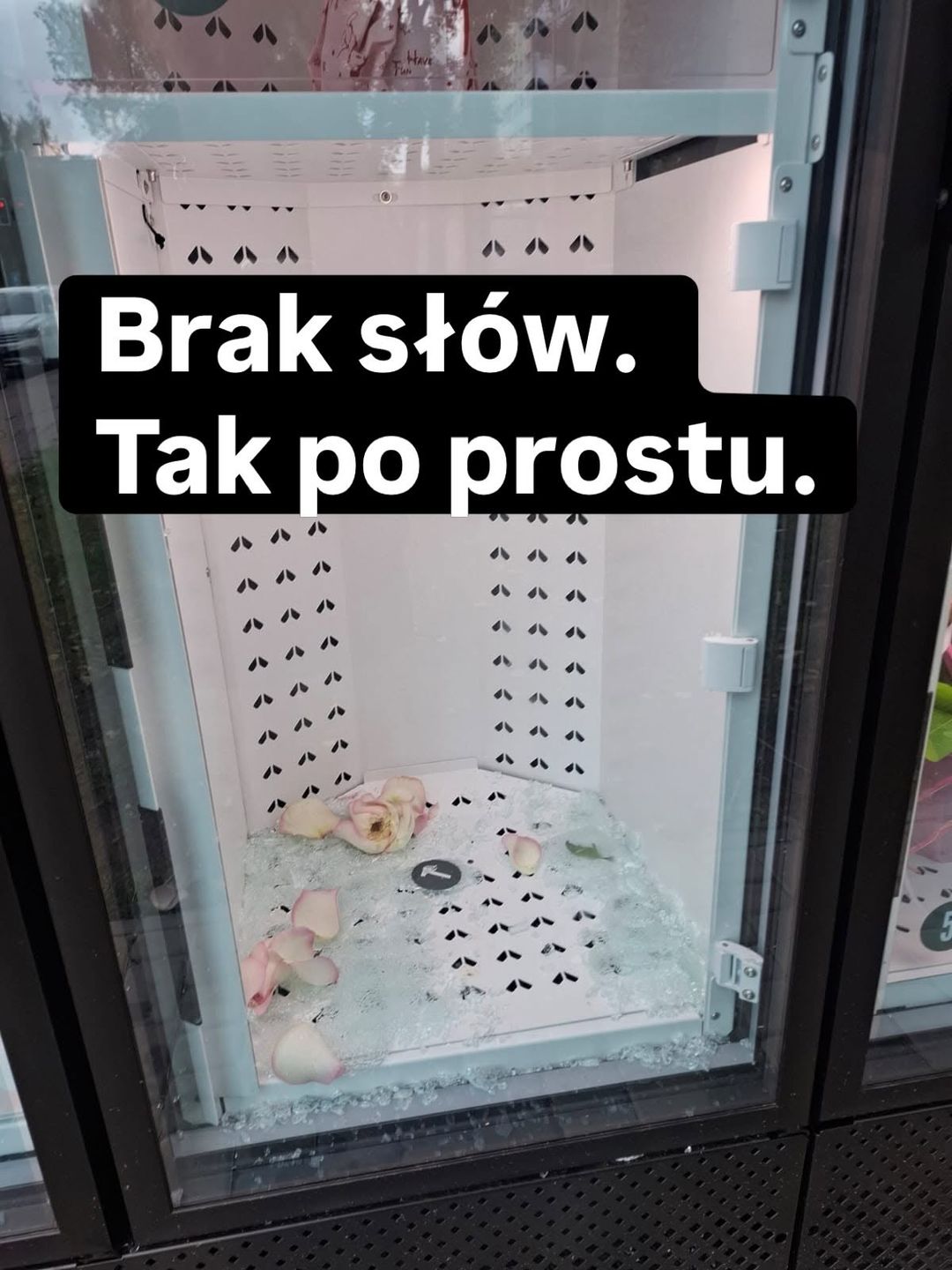Zniszczony kwiatomat 