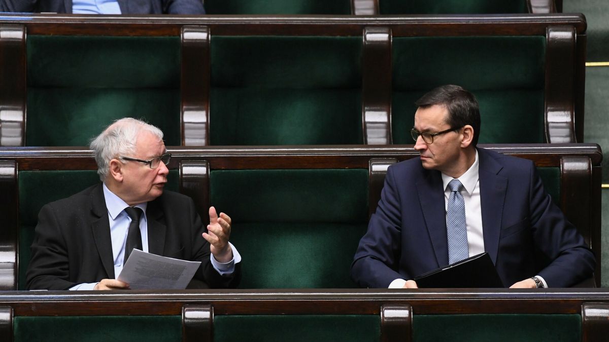 Na zdjęciu Jarosław Kaczyński i Mateusz Morawiecki