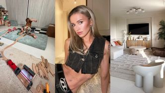 Maffashion oprowadziła internautów po wnętrzach 120-metrowego apartamentu: rustykalny stół, designerskie krzesła, łóżko z baldachimem