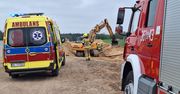 Tragiczny wypadek w pracy. Mężczyzna przysypany ziemią