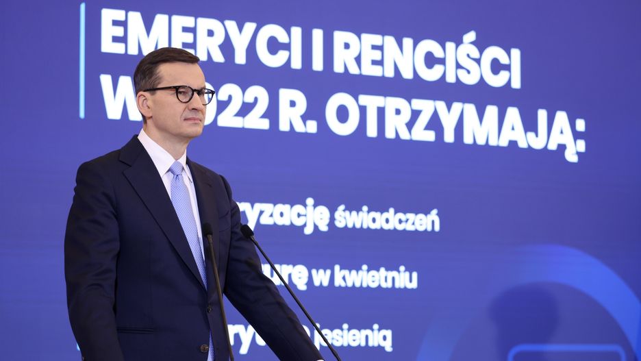 Mateusz MorawieckiLeszek Szyma�skibriefing, konferencja, konferencja prasowa, KPRM, polityk, polityka, premier, ren i emerytur, seniorzy, waloryzacja
