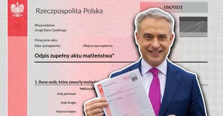 Bunt w samorządach. Formularz aktu ślubu z gwiazdką i dopiskiem "wybrać odpowiednie"