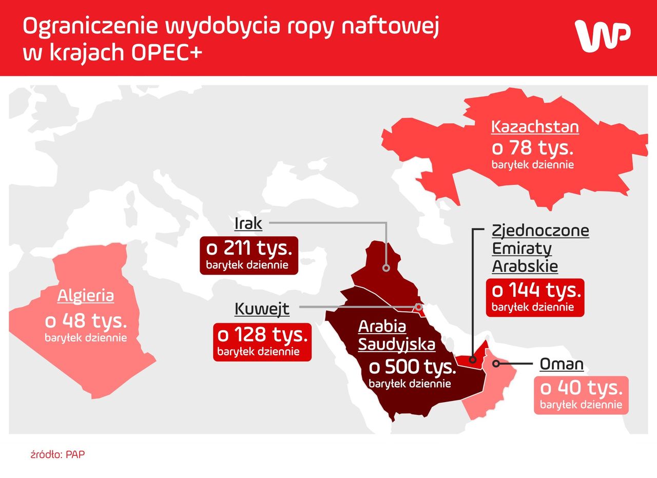 Ograniczenie wydobycia ropy naftowej w krajach OPEC+