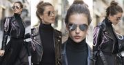 #TRENDY: Alessandra Ambrosio w czarnej skórze z perłami
