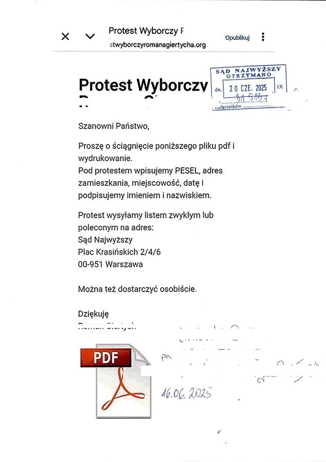 Zdjęcia protestów wyborczych, które pokazał Sąd Najwyższy