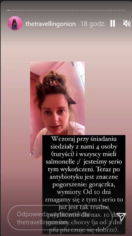 Screeny ze stories z instagram.com/thetravellingonion