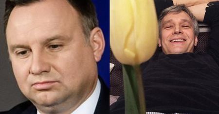 Żebrowski śmieje się z Dudy na Instagramie: "NIEZŁA LAMPA!"