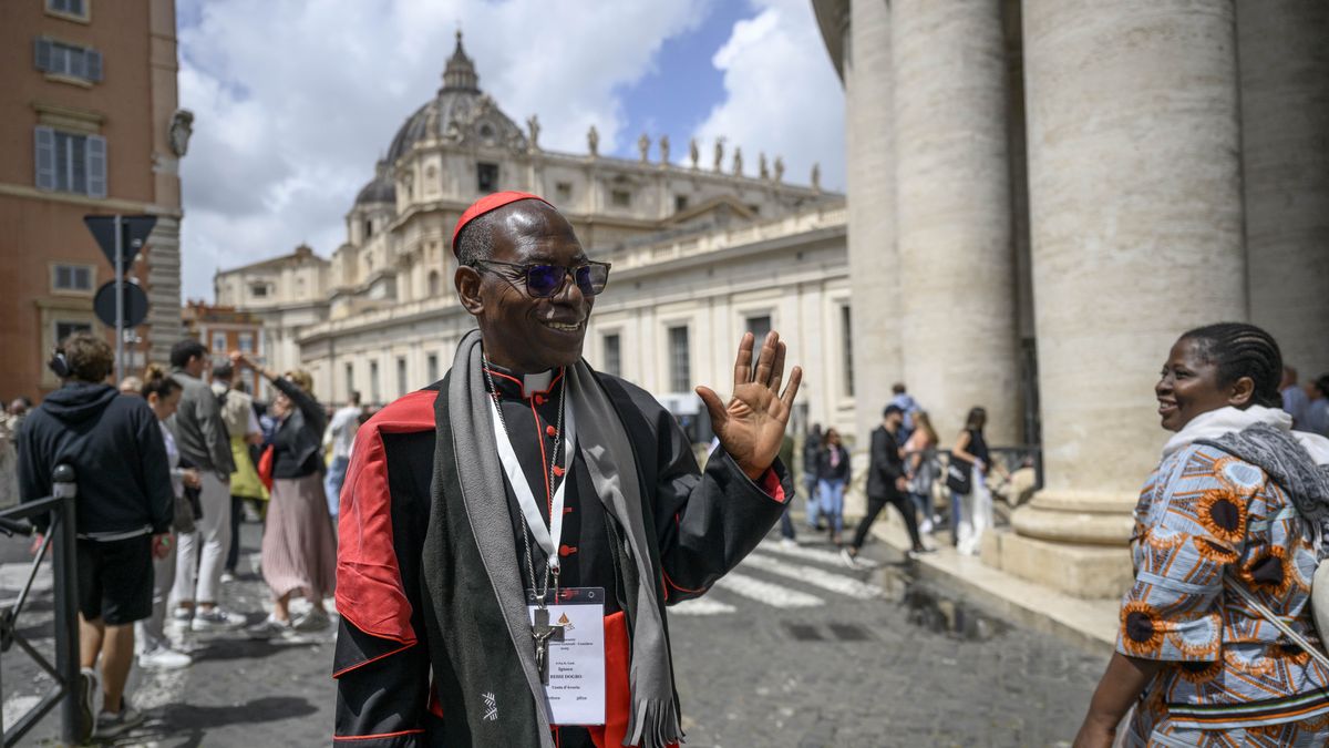ROME, ITALY - MAY 5: Ivorian cardinal Ignace Bessi Dogbo leaves the Vatican after the College of Cardinals' meeting, on May 5, 2025 in Rome, Italy. On May 7, 133 cardinals will enter the Sistine Chapel to begin the papal conclave, the secretive voting process that requires two-thirds majority to elect the new leader of the Catholic Church. The election follows the death of Pope Francis on April 21 at the age of 88. (Photo by Antonio Masiello/Getty Images)