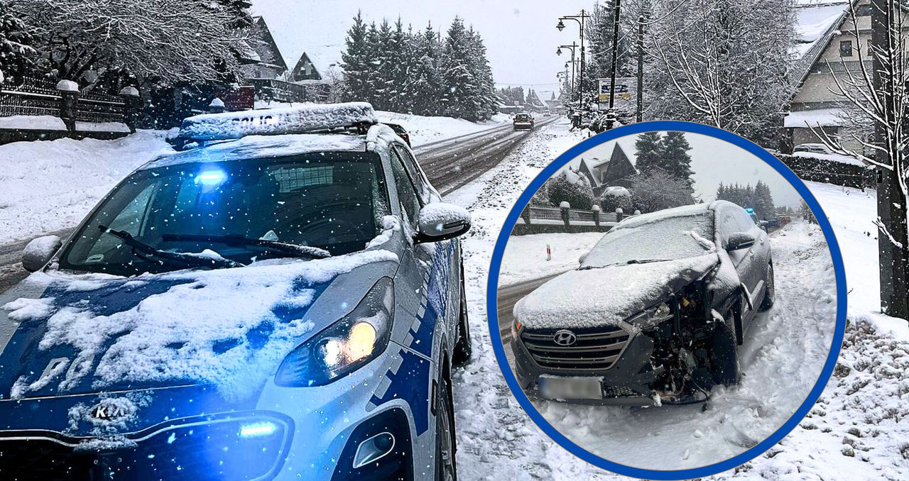 Zakopane: Uwaga! Trudne warunki na drogach – kierowcy, zachowajcie szczególną ostrożność