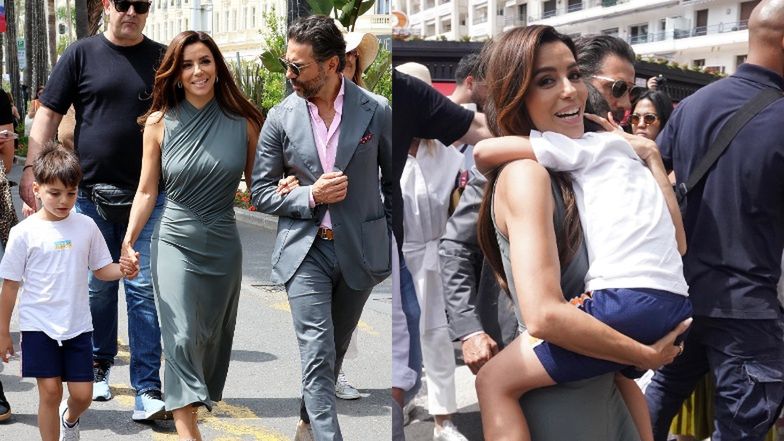 Eva Longoria z mężem i synem