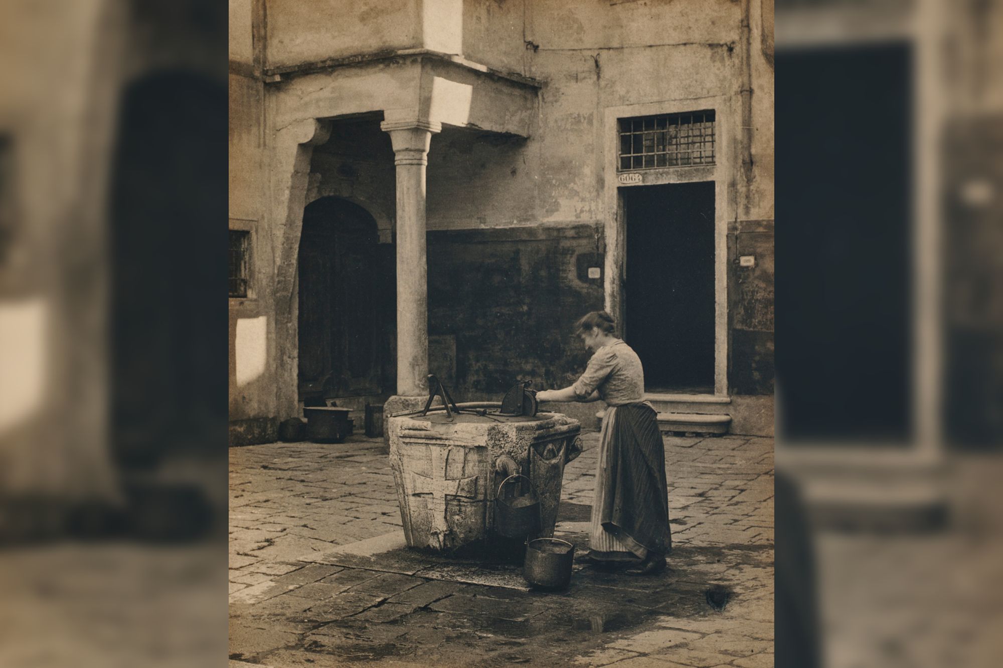 Zdjęcie z podróży poślubnej Stieglitza i jego pierwszej żony. Wenecja, Włochy, rok 1894,