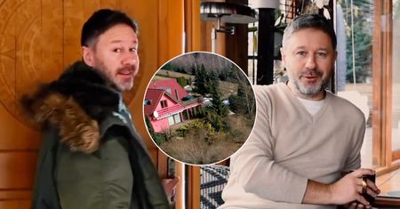 Górska posiadłość Andrzeja Piasecznego robi wrażenie. RÓŻOWY dom muzyka przykuwa uwagę [ZDJĘCIA]