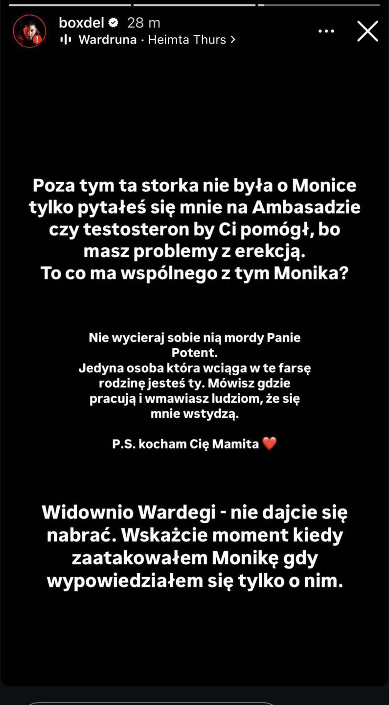 Boxdel odpowiada Wardędze