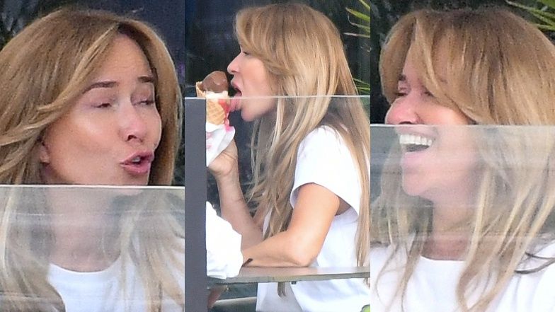 Joanna Przetakiewicz zajada się lodami