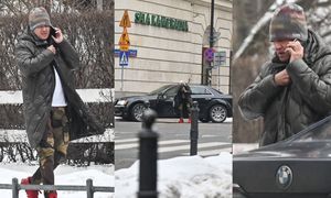 Beztroski Jarosław Jakimowicz zostawił auto NA ŚRODKU ulicy, ucinając sobie pogawędkę przez telefon (ZDJĘCIA)