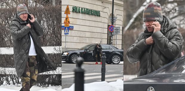 Beztroski Jarosław Jakimowicz zostawił auto NA ŚRODKU ulicy, ucinając sobie pogawędkę przez telefon (ZDJĘCIA)