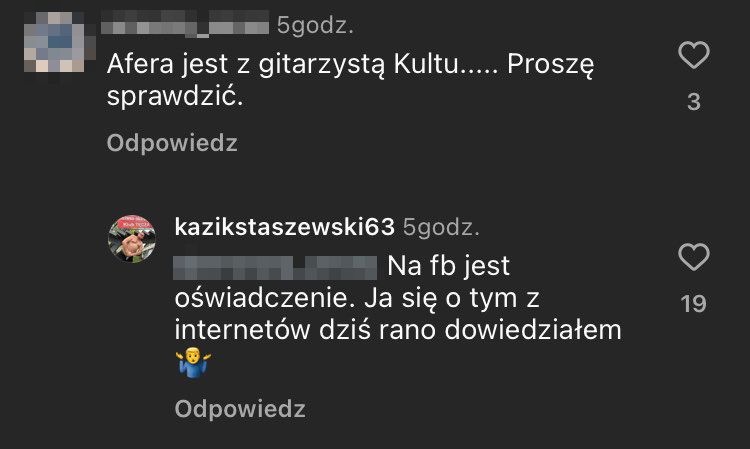 Kazik Staszewski komentuje aferę z gitarzystą Kultu