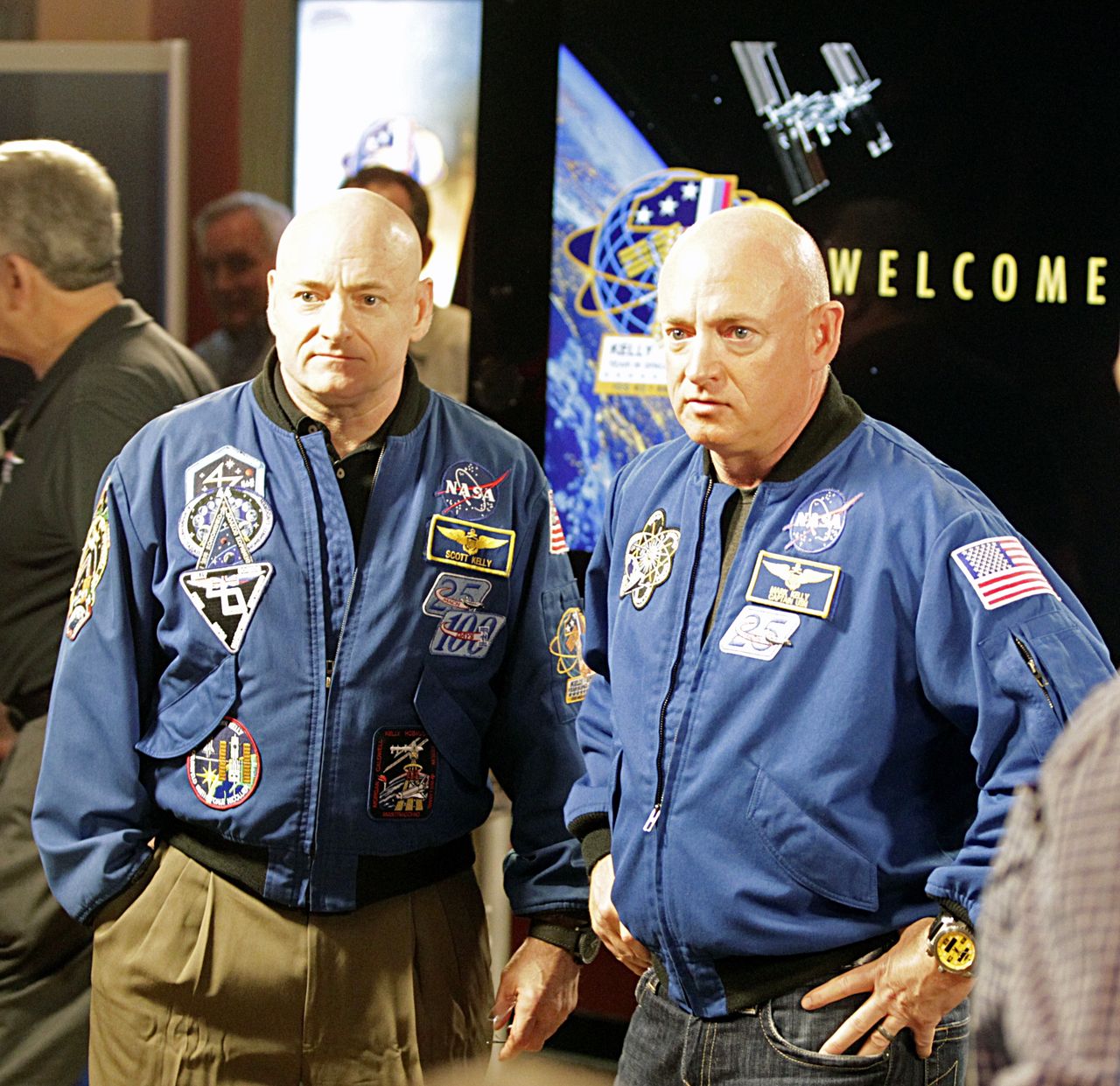 Mark Kelly and his twin brother Scott in 2016