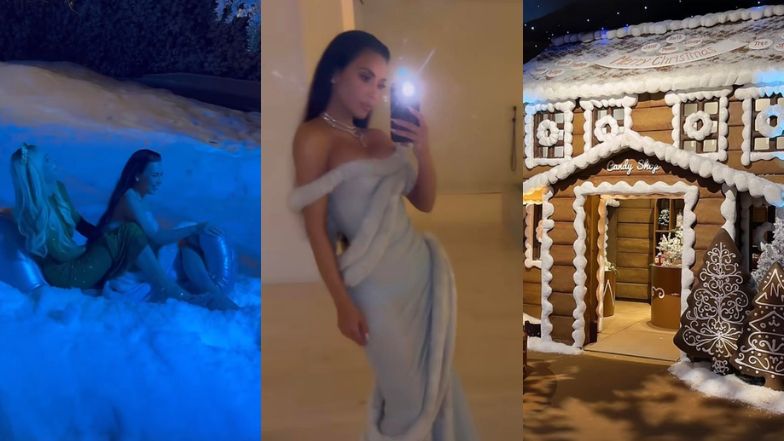 Tak wyglądały święta u Kardashianów: sztuczny śnieg, chatka z piernika, sanki z Paris Hilton i prywatny koncert (ZDJĘCIA)