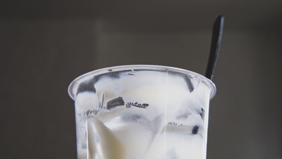 Yogurt in plastic containerVegan yogurt / ice creamPhotographer, Basak Gurbuz Derma