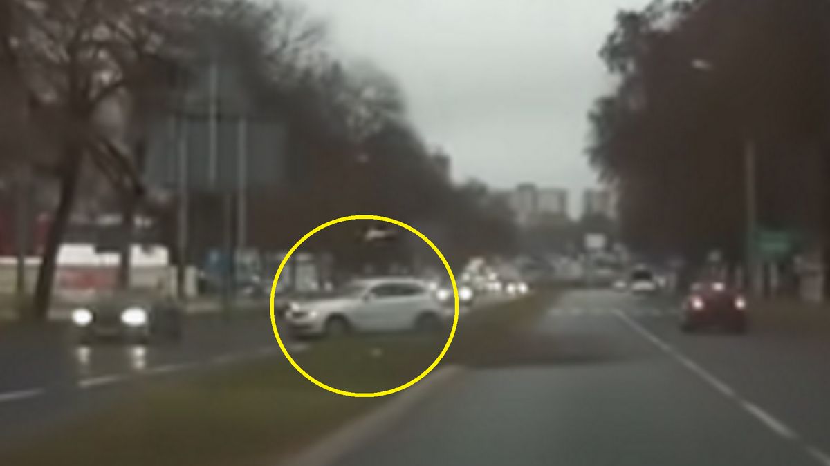 Kierowca bmw postanowił wejść w poślizg
