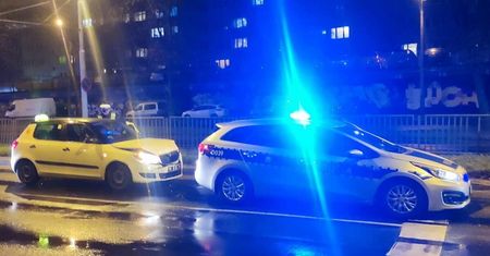 Uderzył w radiowóz, który zatrzymał się przed przejściem dla pieszych. Kierowca skody nie mówił po polsku