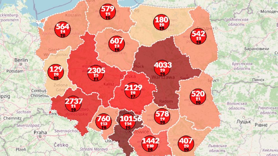 Koronawirus w Polsce. Aktualna mapa zarażeń