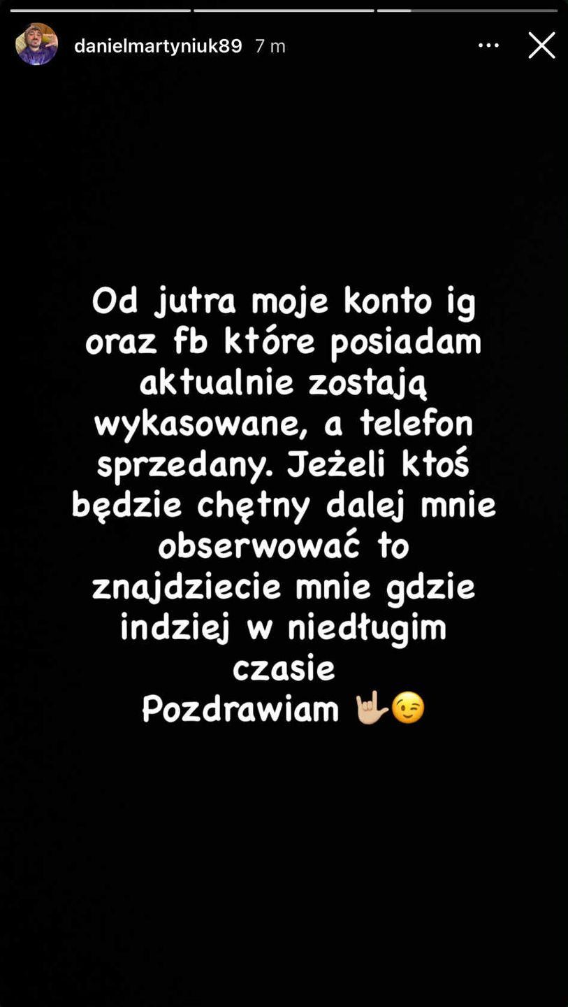 Nocne wpisy Daniela Martyniuka