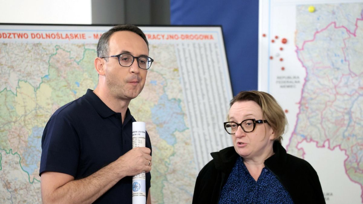 Joanna Kopczyńska i minister Dariusz Klimaczek