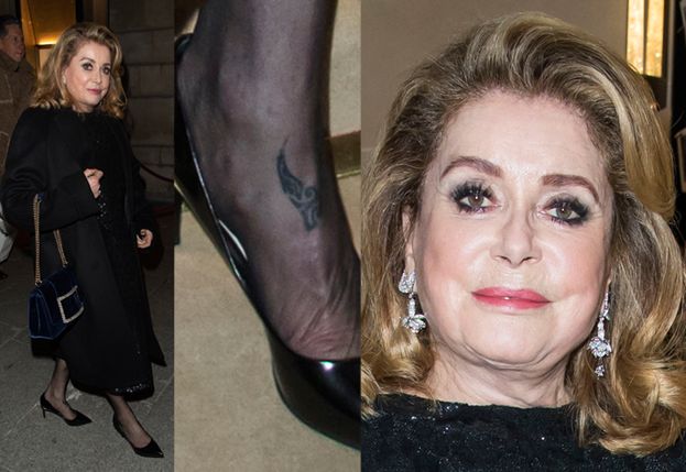 75-letnia Catherine Deneuve pozuje z tatuażem na stopie (FOTO)