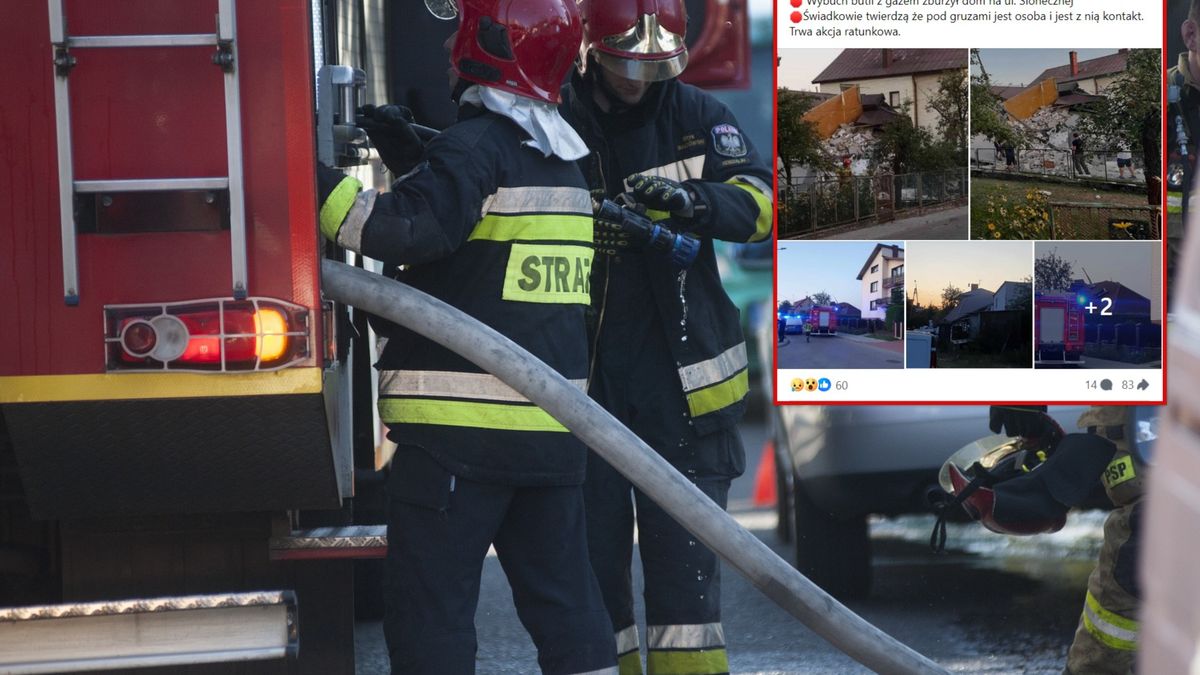 Wybuch gazu w Augustowie.