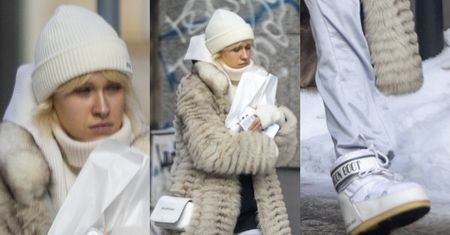 Smutna Helena Englert snuje się po Warszawie okutana wielkim futrem i z torebeczką za 5 tys. złotych... (ZDJĘCIA)