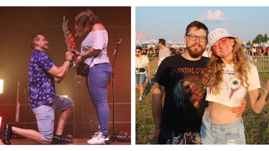 W tym roku Błażej oświadczył się Joannie (po lewej). Z kolei Kaja i Tomasz zaręczyli się rok temu, a podczas tego festiwalu wzięli ślub.