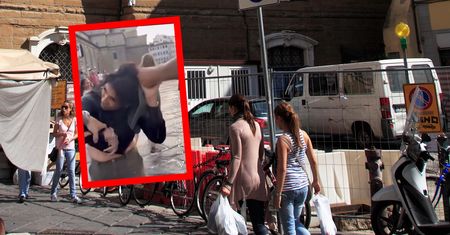 Przyłapali złodziejkę we Włoszech. Nagrali reakcję męża turystki