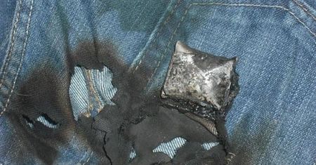 Zapasowa bateria HTC Touch Pro spaliła spodnie, żeby się wydostać